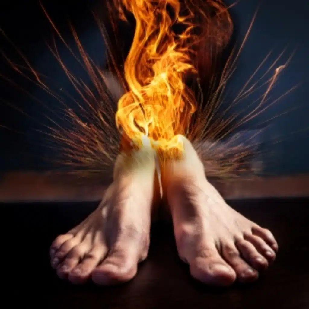 Feet on fire from diabetic neuropathy