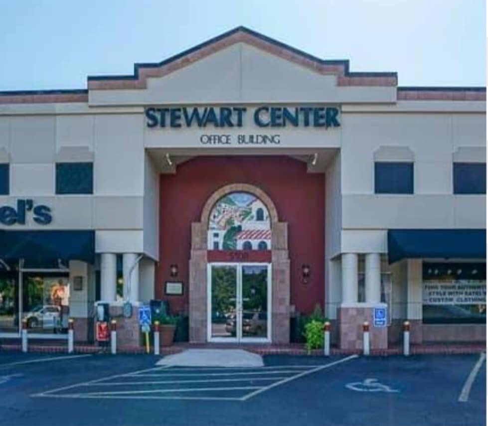 Front of Stewart Center Building at 5108 Broadway in Alamo Heights Texas