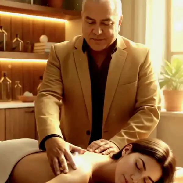 Doc Blackstone applying emotional release therapy