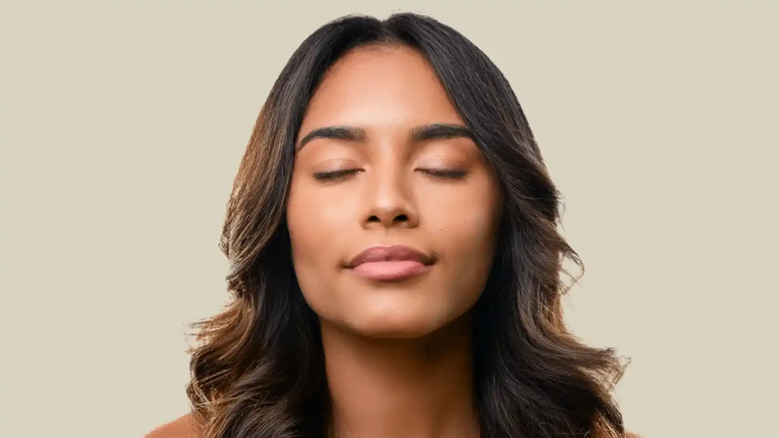 woman with relaxed look on her face